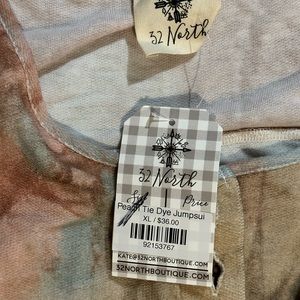 Peach tie dye sleeveless jumper - size XL